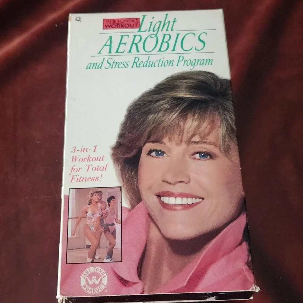 Jane Fonda’s Light Aerobics and Stress Reduction Program - 1989 - VHS tape.